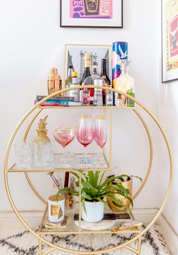 How to style a bar cart Styling Home decor interiors guide Uk Blogger