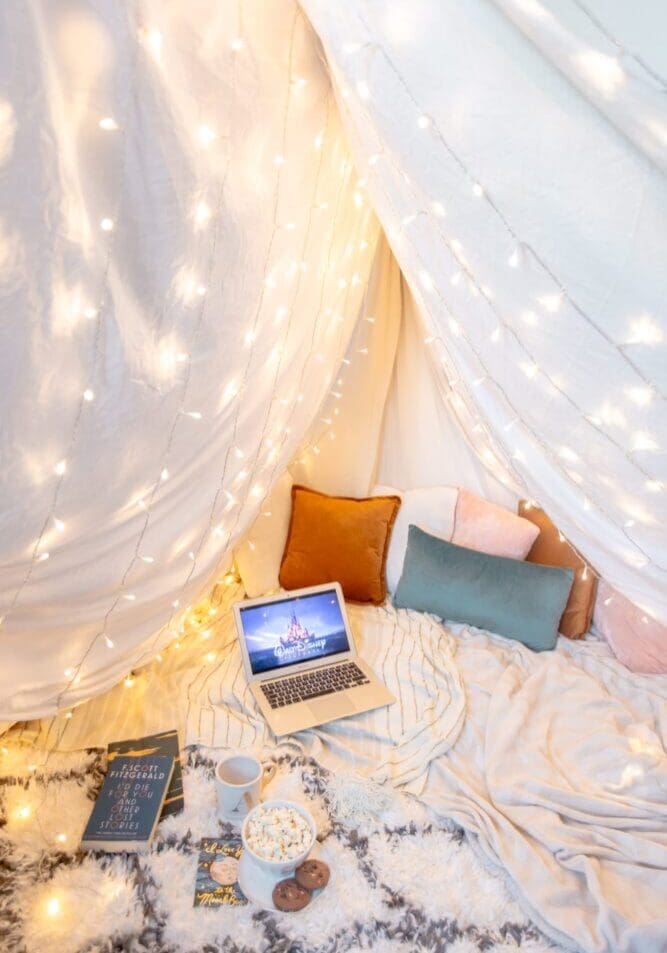 Indoor Fort Photoshoot Idea Home Lockdown UK Blogger