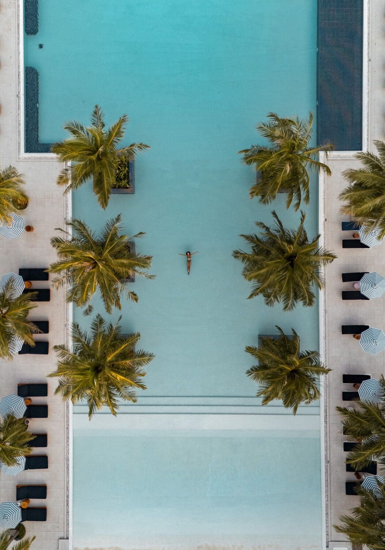 Pool Aerial Shot at Villa Nautica Maldives